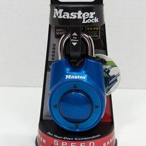 Master Lock 1500ID Speed Dial Combination Lock Blue New